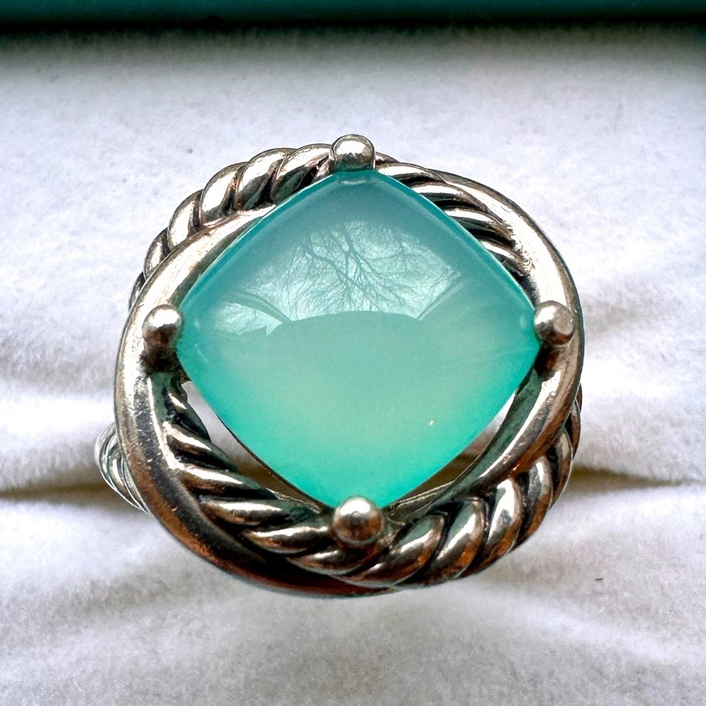 David Yurman 100% Authentic Aqua Infinity Ring